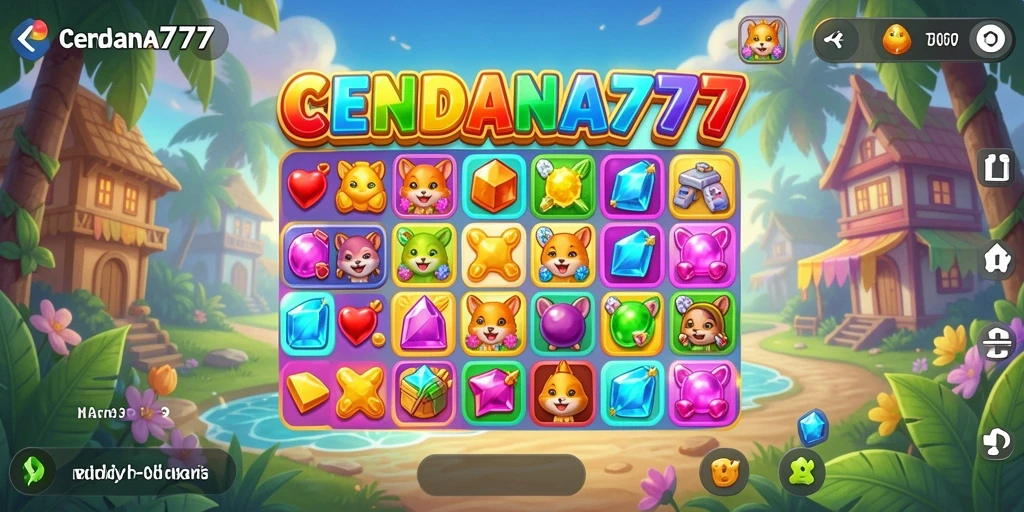 Tampilan gameplay yang ceria dan penuh tantangan di CENDANA777.