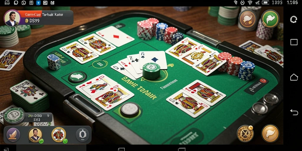 Tampilan gameplay seru DS99 saat bermain Gaple secara online.