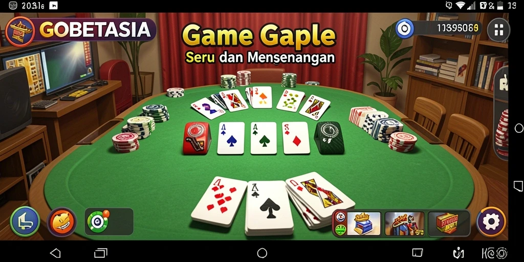 Gameplay seru GOBETASIA dalam permainan Gaple.
