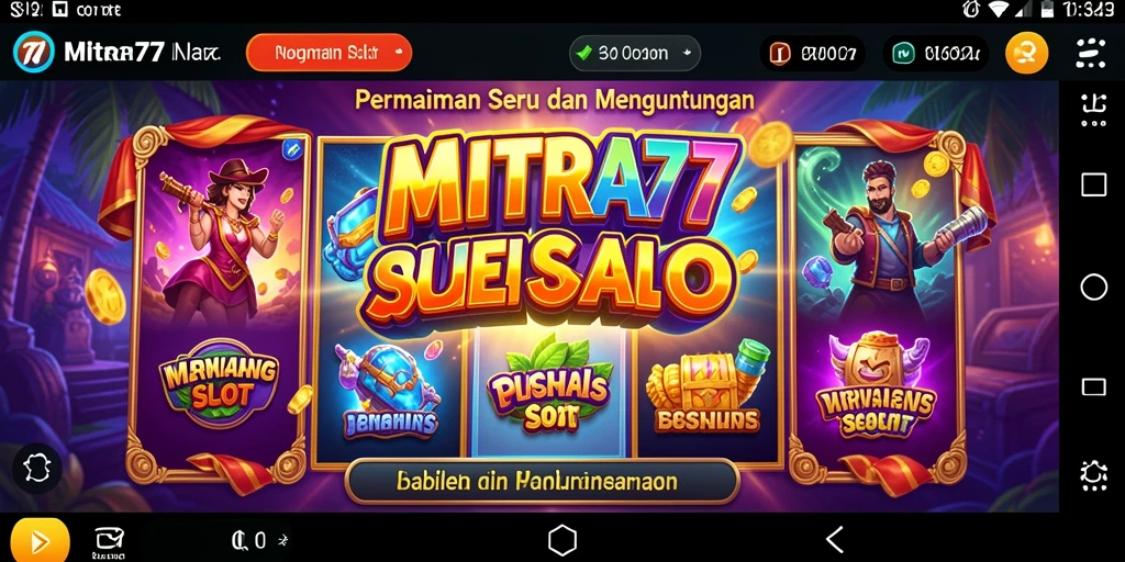 Tampilan gameplay seru dan menguntungkan dari MITRA77.