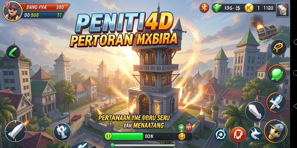 Tampilan gameplay <strong>PENITI4D</strong> yang seru dalam Tower Defense.