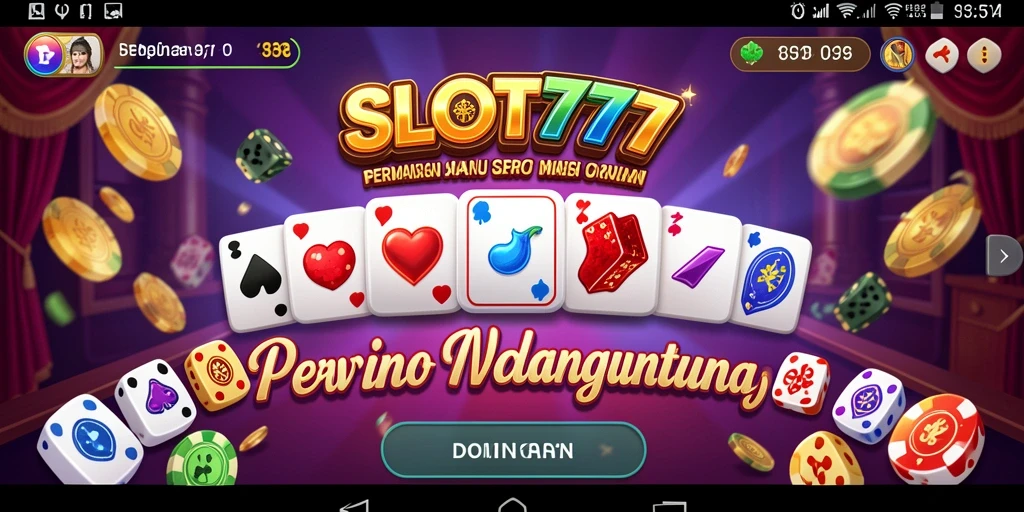 Tampilan menarik dari gameplay domino SLOT777.